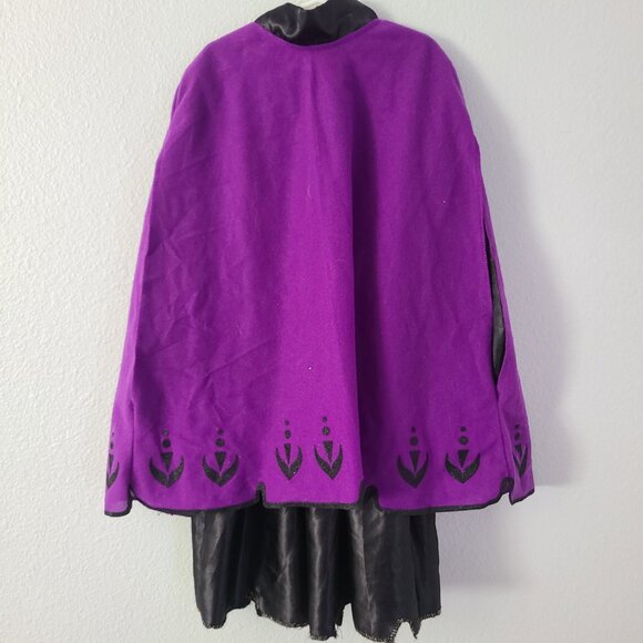 Disney Frozen Anna Costume Dress Black & Gold with Brown Belt Size 4–6X - Picture 3 of 10